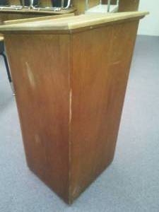 Oak Podium on Casters,