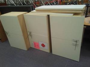 3 Upper Cabinets with shelves