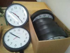 8 Battery Operated Clocks (13 in. diam)