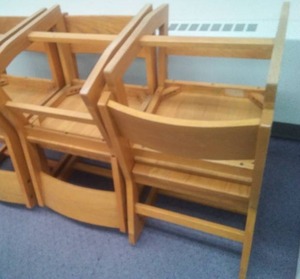 4 Oak Tilt Back Chairs