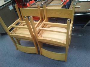 4 Oak Standard Leg Chairs