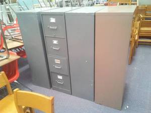 (4) 4 Drawer File Cabinets.