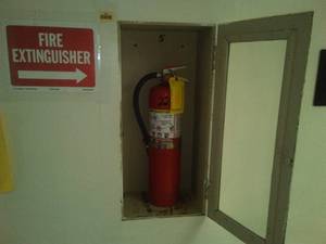 Fire Extinguisher and Wall Mount Box