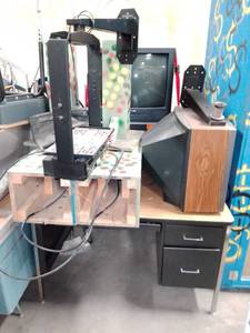 Desk, media cart, Wall mount TV. Cradles. Loc Bus Barn