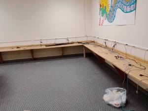 Countertops (14 ft, 16 ft., 22 ft, and 23 ft) with contents.