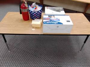 Printer Cartridges, Fire Extinguisher, table and more.
