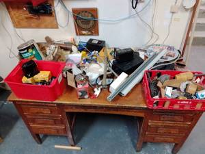 Desk and Contents. NEW in box pencil