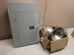 lot 205 image: EATON MAIN BREAKER PANEL, OTHER ELECTRICAL SUPPLIES, LIGHTING
