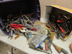 lot 216 image: ASSRTD. HAND TOOLS, WRENCHES, SCREWDRIVERS, MORE