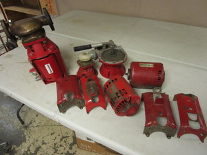 lot 220 image: ARMSTRONG BOOSTER PUMP COMPONENTS, GUZZLER HAND PUMP