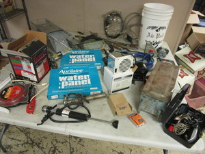 lot 233 image: ASSRTD. HOUSESHOP SUPPLIES, AIR HOSE, ANIMAL TRAP, KEG TAPPERS, FILTERS, THERMOSTAT BLOWER, MORE