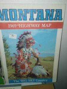 13 Montana Maps 50�s, 60�s and 70�s.