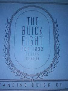 1932 Buick Sales Brochure � Excellent