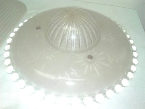 Decorative Glass Light Shade & Clip - on bulb.