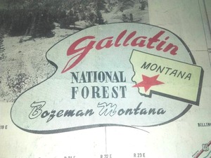Gallatin National Forest Maps (1960) & reference book.