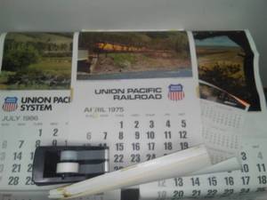 5 Railroad Calendars.