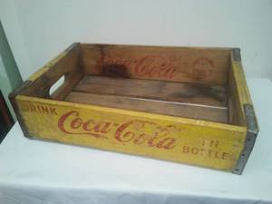 Coca Cola Coke, Wood Bottle Case.