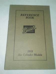 Buick Reference Books 1919.