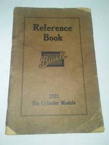 Buick Reference Books 1921.
