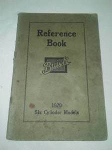Buick Reference Book 1920.