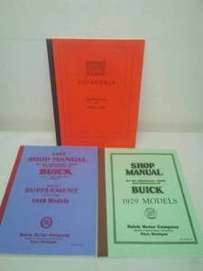 Buick - 1927, 28, 29 30 Reprinted manuals like new.