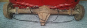 Rear and from a 1980 Datsun Nissan pickup.