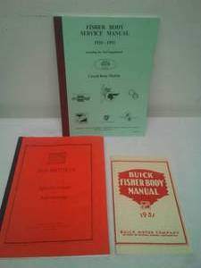 1931 Buick Fisher Body, Service Manual, Specifications & adjustments reprints.