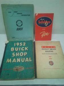Buick 1951-52 (4) Manuals all authentic.