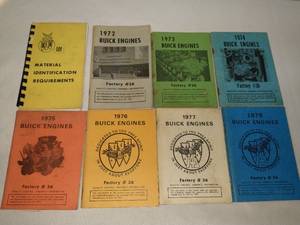 Buick Engine Booklets.