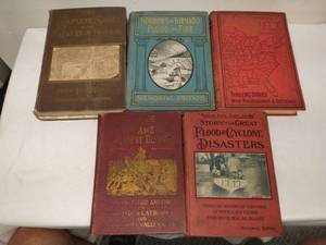 6 Antique Books on Natural Disasters.