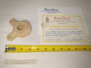 Greek 2 flame oil lamp.