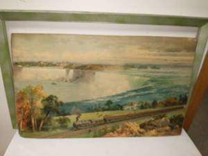 Michigan Central Train, Niagara Falls by C Graham. This is the original print. Reserve Removed