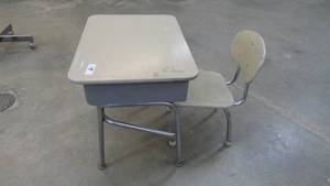 Vintage Kids School Desk & Chair