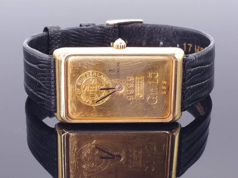 Collectible 18k Corum 24k 15 Gram Gold Bar Ingot Watch Manual