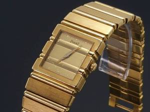 lot 3 image: Classic Piaget Polo Solid 18k Yellow Gold Quartz Watch - Not Working  (read description)