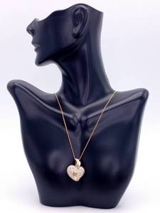 lot 22 image: Upscale 2.00 Carat Diamond Heart Shaped Pendant in 14k Yellow Gold $3999 Retail