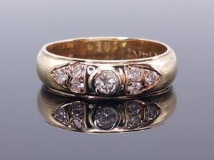 lot 41 image: Diamond Estate Ring in 14k Yellow Gold $1450 Retail