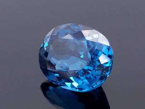 lot 22I image: 15.26 Carat Natural Intense Deep Blue Topaz Loose Gemstone $900