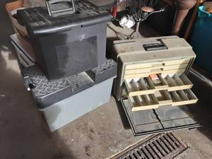 Plastic Organizer With Hardware & 2-Other Boxes
