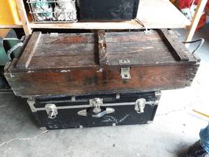 Vintage Wood Ammo Crate & Trunk
