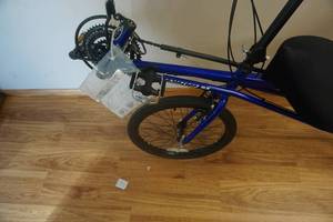 lot 5 image: Sun Brand Model EZ Speedster Short Wheel SX Recumbent Bike RESERVE IS $425.00
