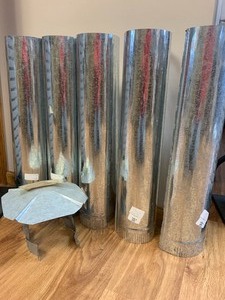 lot 82A image: Lot of Galvanized Ice Fishing Furnace Vent Pipes