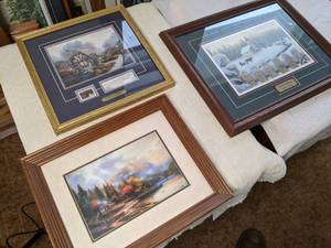 lot 149 image: (3) Framed Idyllic Prints
