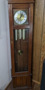 lot 1 image: Hermle Piper Grandfather clock wWestminster Chime