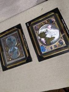 lot 80 image: (2) NIB Framed Decorative Map Prints