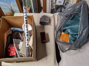 lot 81 image: Brand New Bath Mat and Box of Mystery Items