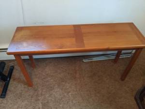 lot 49 image: Narrow Wood Sofa Table