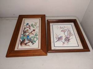lot 189 image: Pair of Framed Bird Art Prints