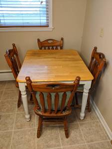lot 203 image: Kitchen Table and Four Matching Chairs