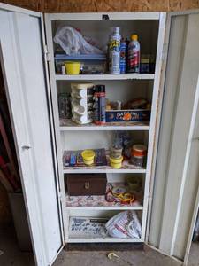 lot 226 image: Metal Storage Cabinet and Contents